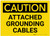 Caution: Attached Grounding Cables - Label