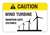 Caution - Wind Turbine Label