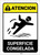 Caution: Icy Surface Spanish - Label