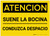 Caution: Sound Horn Spanish - Label