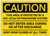 Caution: Area Protected by a HFC-227ea Extinguisher System - Label