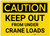 Caution: Keep Out From Under Crane Loads - Label