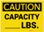 Caution: Capacity Lbs - Label