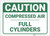 Caution: Compressed Air Full Cylinders - Label