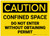 Caution: Confined Space Do Not Enter Without Obtaining Permit - Label