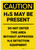 Caution: H2S May Be Present Do Not Enter This Area Vertical - Label
