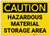 Caution: Hazardous Material Storage Area - Label