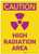 Caution: High Radiation Area Portrait - Label