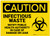 Caution: Infectious Waste Notify Public Health Authority - Label