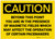 Caution: Magnetic Fields Beyond This Point May Affect Pacemakers - Label