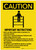 Caution: Operating Machine Important Instructions - Label
