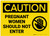 Caution: Pregnant Women Should Not Enter with Graphic - Label