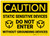 Caution: Static Sensitive Devices Do Not Enter - Label
