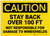 Caution: Stay Back over 100 Ft Not Responsible for Damage - Label