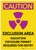Caution: Exclusion Area Radiation with Icon Portrait - Label
