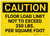 Caution: Floor Load Limit 250 Lbs Landscape - Label