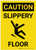 Caution: Slippery Floor with Icon Portrait - Label