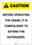 Caution: Before Operating The Crane Extend The Outriggers Portrait - Label