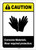 Caution: Corrosive Materials Wear Protection White Portrait - Label