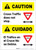 Caution: Cross Traffic Does Not Stop Bilingual Spanish Portrait - Label