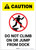 Caution: Do Not Climb On Or Jump From Dock White Portrait - Label