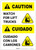Caution: Lift Trucks Bilingual (Spanish) Portrait - Label