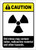 Caution: Old Mine Hazards ANSI Portrait - Label