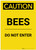 Caution: Bees/Do Not Enter Portrait - Label