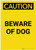 Caution: Beware of Dog Portrait - Label