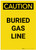 Caution: Buried Gas Line Portrait - Label