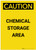 Caution: Chemical Storage Area Portrait - Label