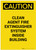 Caution: Clean Agent Fire Extinguisher System Inside Building Portrait - Label