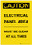 Caution: Electrical Panel Area Must be Clear at All Times Portrait - Label