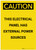 Caution: Electrical Panel Has External Power Sources Portrait - Label