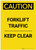 Caution: Forklift Traffic Keep Clear Portrait - Label