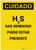 Caution: H2S Poisonous Gas May Be Present Spanish Portrait - Label