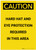 Caution: Hard Hat and Eye Protection Required In Area Portrait - Label