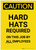 Caution: Hard Hats Required by Employees Portrait - Label