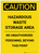 Caution: Hazardous Waste Storage Area Portrait - Label