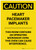 Caution: Heart Pacemaker Implants This Room Contains Microwave Portrait - Label