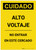 Caution: High Voltage Do Not Enter Enclosure Spanish Portrait - Label