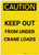Caution: Keep Out From Under Crane Loads Portrait - Label