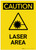 Caution: Laser Area with Hazard Graphic Portrait - Label