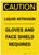 Caution: Liquid Nitrogen Gloves and Face Shield Required Portrait - Label