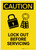 Caution: Lock Out Before Servicing Portrait - Label