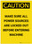 Caution: Make Sure All Power Sources are locked Out Portrait - Label