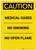 Caution: Medical Gases No Smoking Portrait - Label