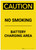Caution: No Smoking Battery Charging Portrait - Label