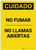 Caution: No Smoking No Open Flames Spanish Portrait - Label