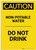 Caution: Non-Potable Water Do Not Drink Portrait - Label